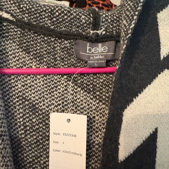 Stylish Houndstooth Long‎ Cardigan - Picture 2 of 2